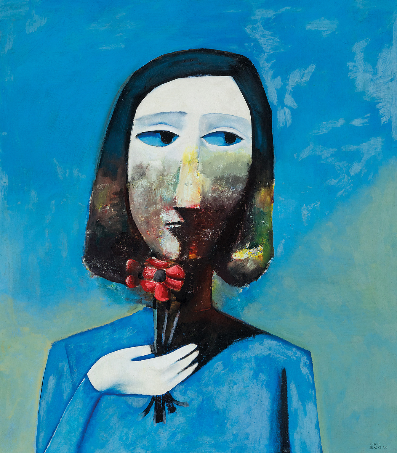 CHARLES BLACKMAN 1928-2018 Girl with Flowers (1958)
