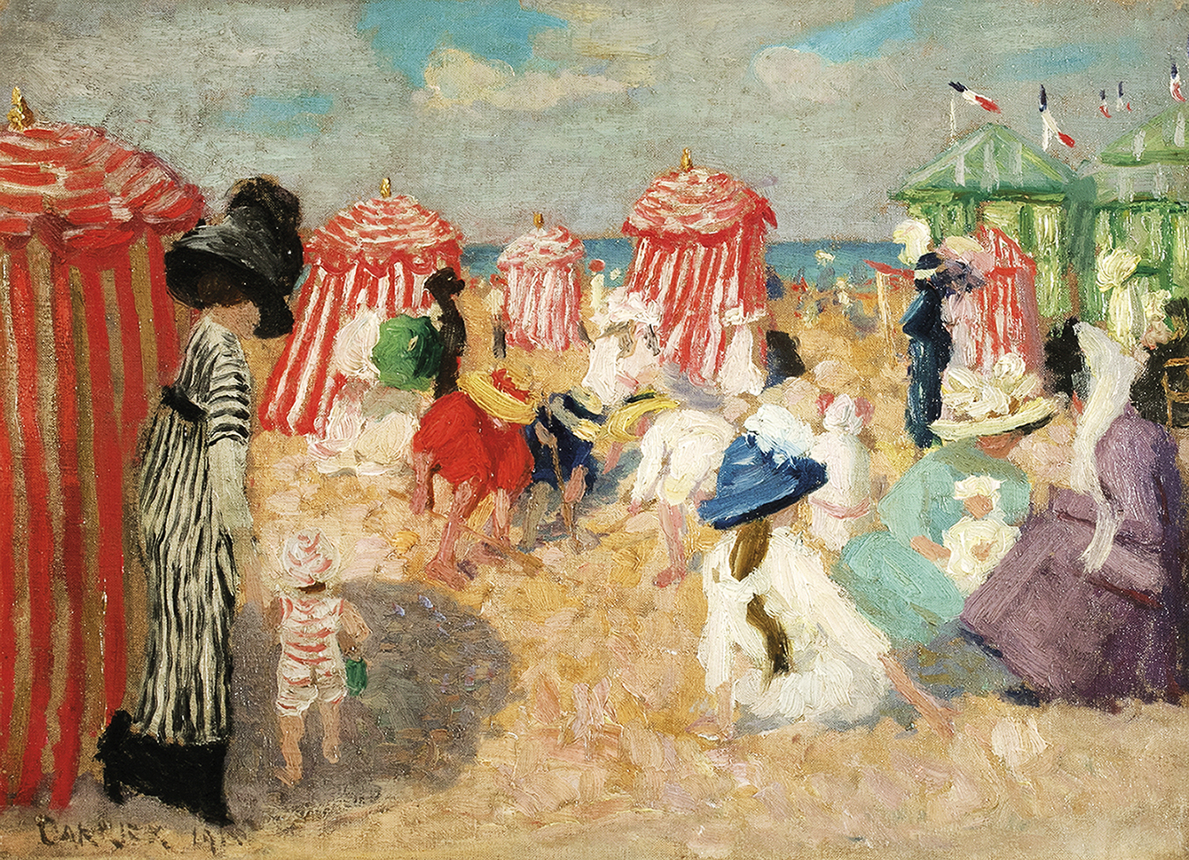 ETHEL CARRICK 1872-1952 Sur la Plage (On the Sands, Dinard) 1911