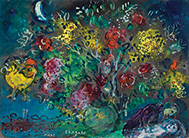 MARC CHAGALL (1887-1985) Bouquet au coq jaune (1963)